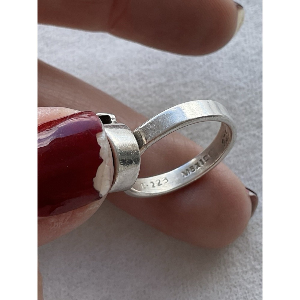 Mexico 925 Sterling Silver Spiral Ring Size 7 Vintage Estate Jewelry - Picture 4 of 7